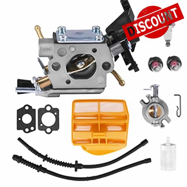 Carburetor with Maintenance Kit Fit for Husqvarna 445 445E 450 450E Gas Chainsaw Parts # C1M-EL37B 506450401