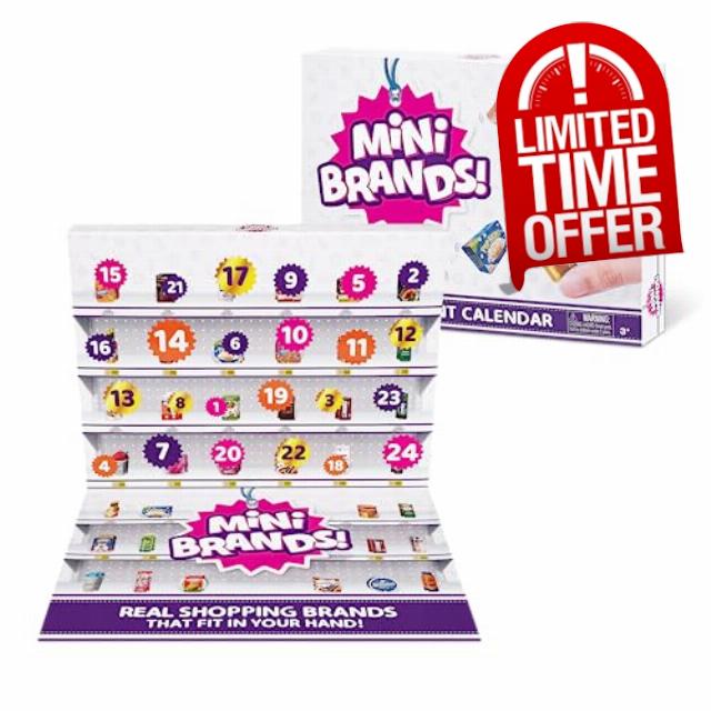Mini Brands Advent Calendar 2023 by ZURU Mini Brands Limited Edition Advent Calendar with 4 Exclusive Minis