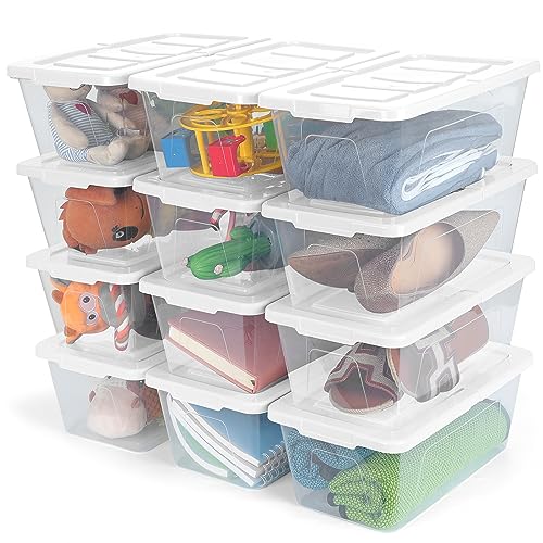 Stackable Shoe Organizer Boxes Storage Baskets for Organizing Closet Organizers and Storage