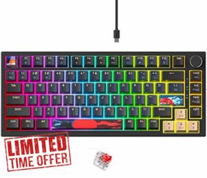 Fogruaden 75% Wired Mechanical Gaming Keyboard 75 Percent Keyboard Hot Swappable