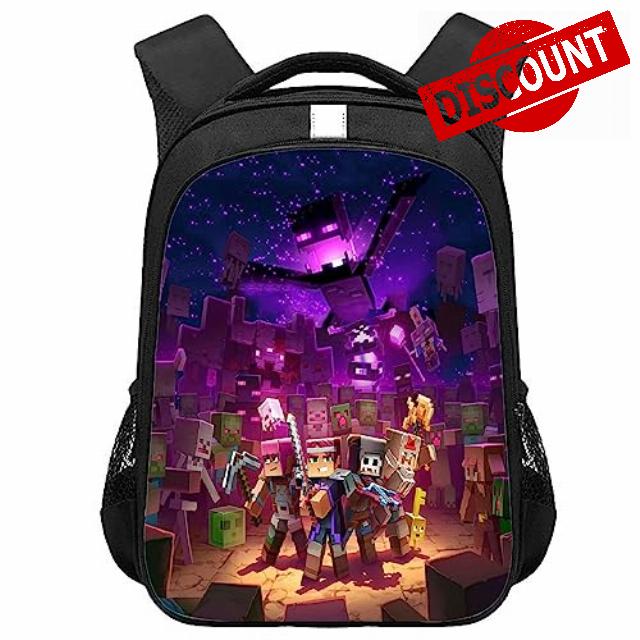 OERIRI Backpack 17inch Double Layer Daypack Bookbag Fashion Backpack Adjustable Shoulder for Youth