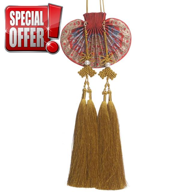 10cm Antique Lotus Bag Handmade Fragrant Sachet Hanfu Accessories