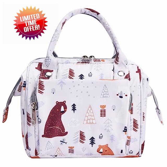 Bebamour Small Diaper Bag Tote for Mom Dad Mini Diaper Bag Backpack Travel Mommy Bag Diaper Tote