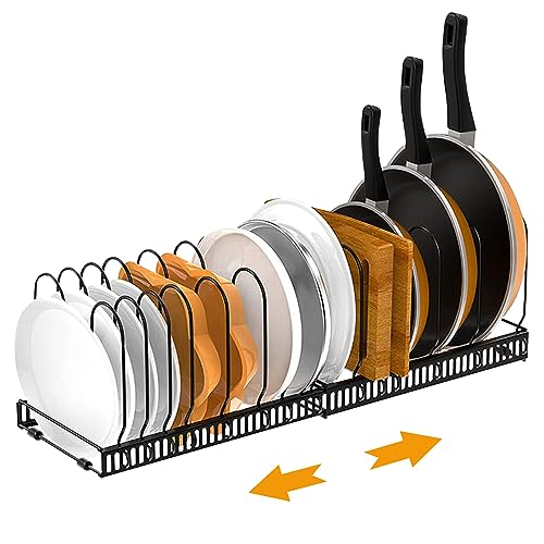 Expandable Pot and Pan Organizer for Cabinet