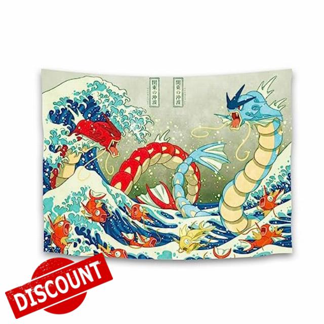 Namom Japanese Dragons Anime Tapestries - Aesthetic Funny Tapestry for Bedroom