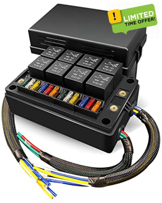 12V Fuse Relay Box Pre-Wired