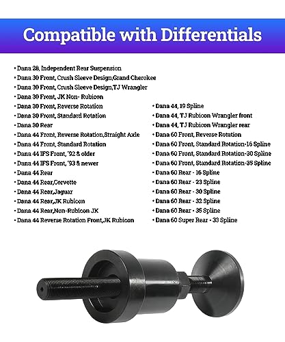 Automotive Upgrade Seal Installation Tool Compatible with Dana 30 Dana 44 Dana 60 Front Differentials
