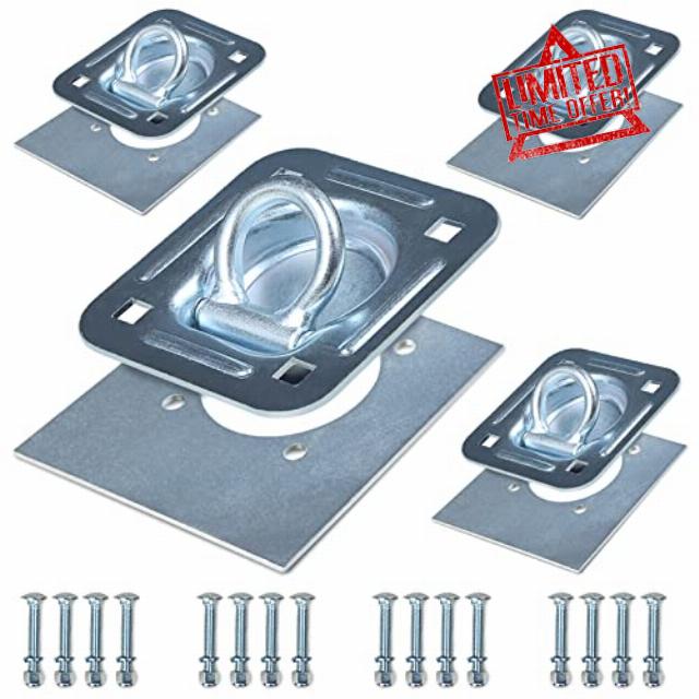 4 x Recessed Tie Down D-rings Anchor