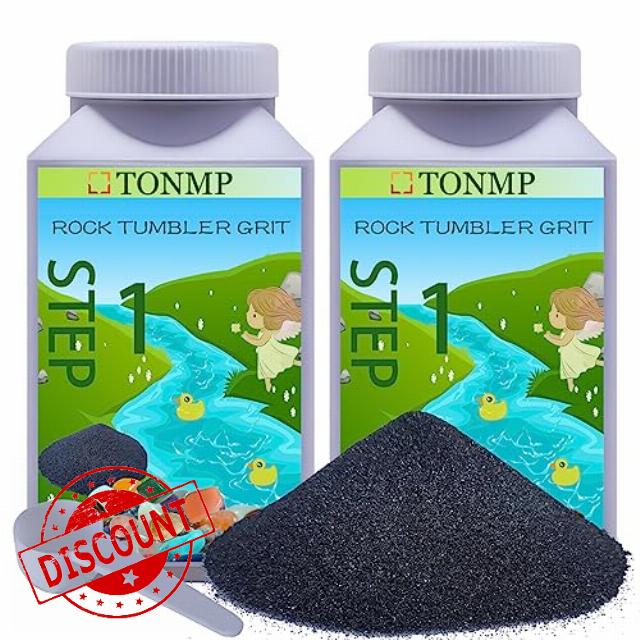 Tonmp 6 LBS Step-1 Rock Tumbler Grit 60 Grit Silicon Carbide Rock Polishing Grit Media