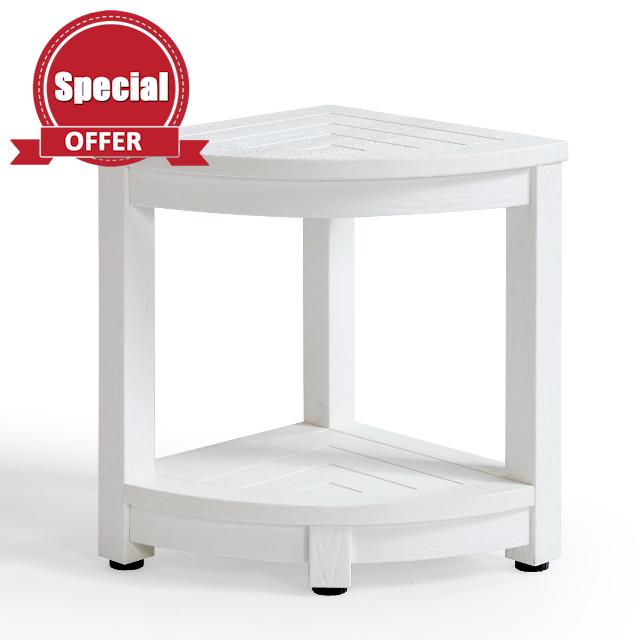 KaimuBench Waterproof Corner Shower Stool for Inside Shower