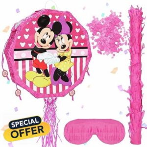Cartoon Mouse Pinata with Blindfold