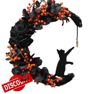 Halloween Moon Door Wreath