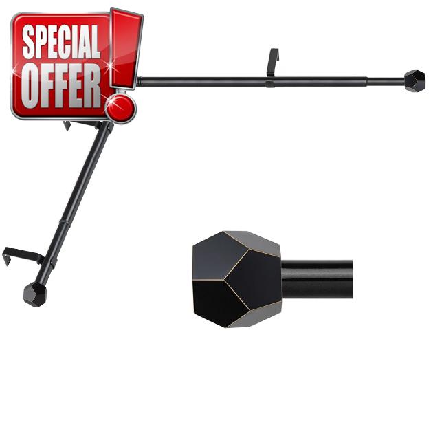 TONIAL 3/4 Inch Corner Window Curtain Rods