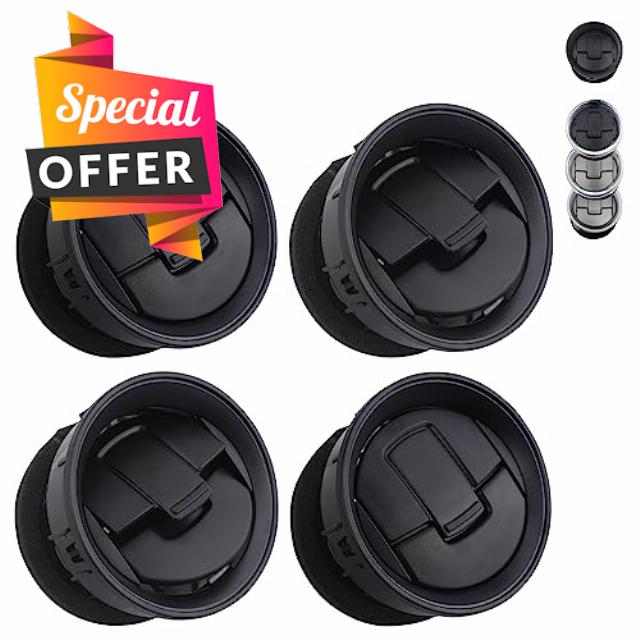 TQPONLY Dashboard AC Heater Air Duct Vent Louvre (4 Pcs) Compatible with 2009-2014 Ford F150 Lobo Interior Accessories Replaces 9L3Z-19893-AA