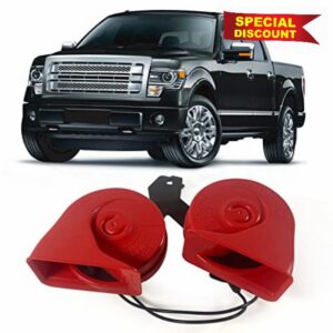 Lqito Horn Assembly with Bracket Compatible with 2009-2014 Ford F-150 Replace # 9L3Z-13832-A