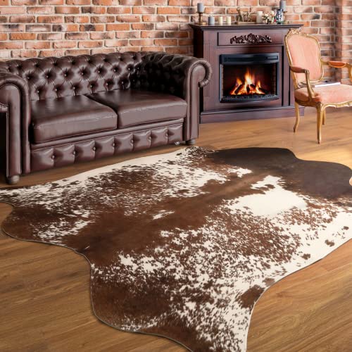 4.6 x 5.2 Feet Cow Western Room Decor Rug for Living Room Bedroom