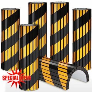 Datanly 6 Pcs Garage Wall Corner Guard Reflective Garage Wall Protector Foam Garage Stoppers for Your Vehicle Parking Bumpers Garage Pole Padding for Garage Parking Lot
