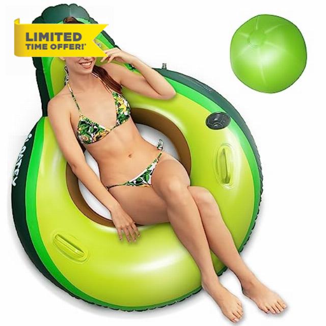 Floatey Avocado Pool Floats for Adults - XtraLarge Backrest