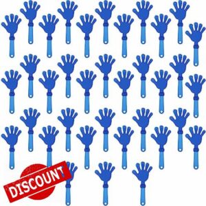 ZCYSRLQIN 36 Pcs Royal Blue Hand Clappers 7.5 Inch Clappers Noisemakers Noise Makers Party Favors Plastic Party Clapper Sporting Events Cheers Ball Dance Basketball Football Noisemakers （Royal Blue）