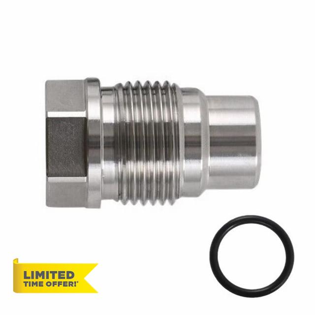 Race Fuel Rail Plug Valve 113073000 Compatible with 2005-2010 Chevy GMC 6.6L LLY/LBZ/LMM Duramax and 2008-2018 Ram 6.7L Cummins Diesel heat-treated Solid stainless steel