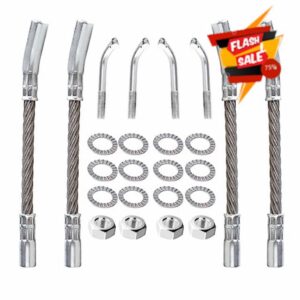 Universal Snowmobile Ice Scratchers Kit Compatible with Polaris Arctic-Cat Ski doo All Reverse & Non-reverse Gear Equipped Snowmobiles Cable of Track Height Above 2-1/2" (4 pack)