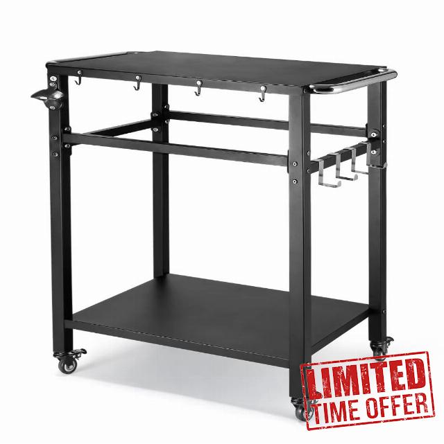 Outdoor Grill Table with Storage for Patio