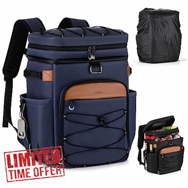 BAOXA Cooler Backpack with Insulated Waterproof Cover(Extra)