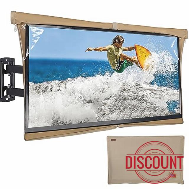 Outdoor TV Cover 40"-43" for Ultra-Thin TVs-Waterproof Double Zipper