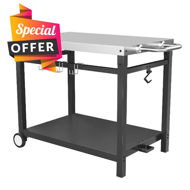 BBQ Future Outdoor Grill Cart Pizza Oven Table