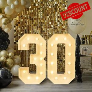 Foxrush Mosaic Number Birthday Decorations Kit (30 Style)
