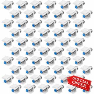 F-Type RG6 Trapezoidal Jack Insert Socket with Blue Inner Core