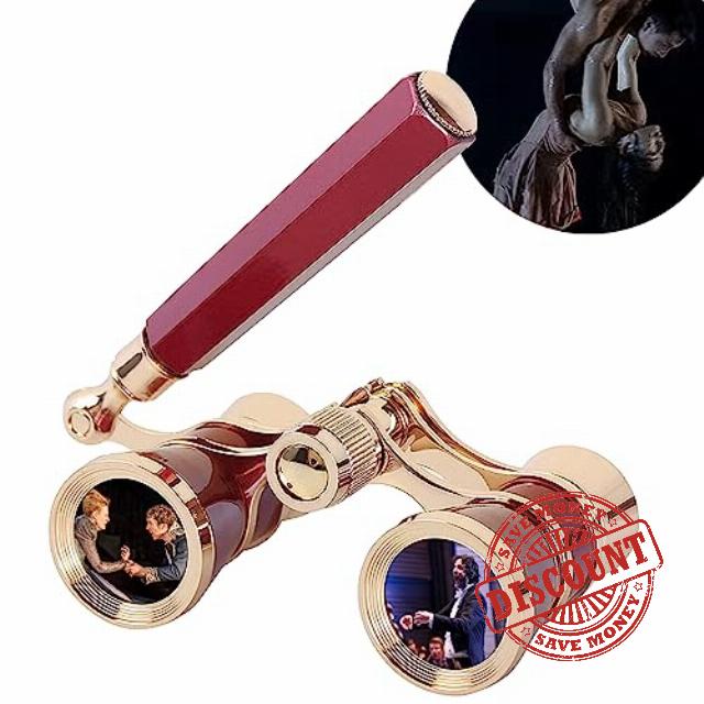 Opera Glasses Binoculars Red New
