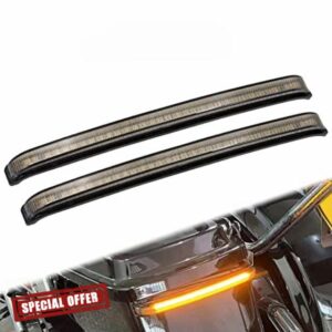 YHMTIVTU Motorcycle Saddlebag Tail Sequential Lights LED Running Brake Light Turn Signals Fit for 2008-2013 Harley Touring Road King Road Gilde Street Gilde Electra Glide Ultra Limited Smoke Lens