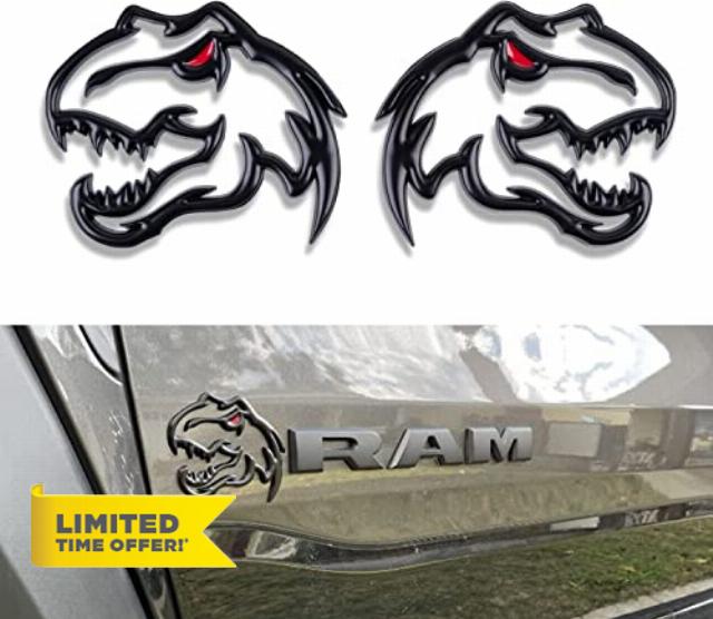Dinosaur Emblem for T-Rex TRX Dodge RAM 1500 2500 3500 Charger Challenger
