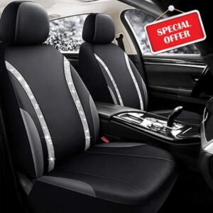 2 Pack Bling Front Car Seat Covers for Women Girls