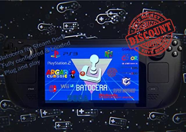 Steam Deck Batocera System 256GB Micro SD Card Retro Game Boot Expansion Upgrade