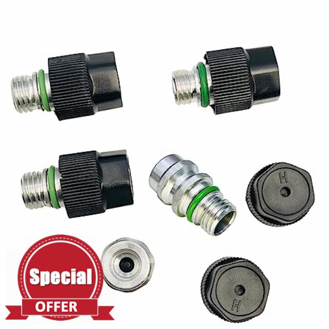 5Pieces M12x1.5 Male High Side A/C Charge Port Valve Includes Caps Aftermarket Replacement For MT0105