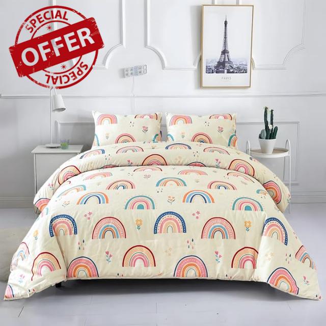Btargot Lightweight Microfiber 3 Piece Comforter Set with 2 Pillow Covers