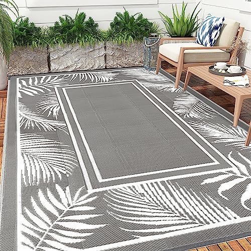 Waterproof Plastic Straw Rug (Grey