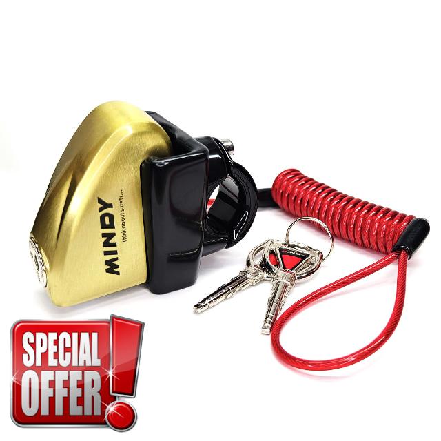 Motorcycle Locks Heavy Duty Anti Theft with Holder