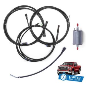 LAWETA FL-FG0053 Nylon Fuel Lines Kit Fit for Chevy GMC Silverado Sierra V8 1500 2500 3500 4.8L 5.3L 6.0L 8.1L Pickup 1999-2003