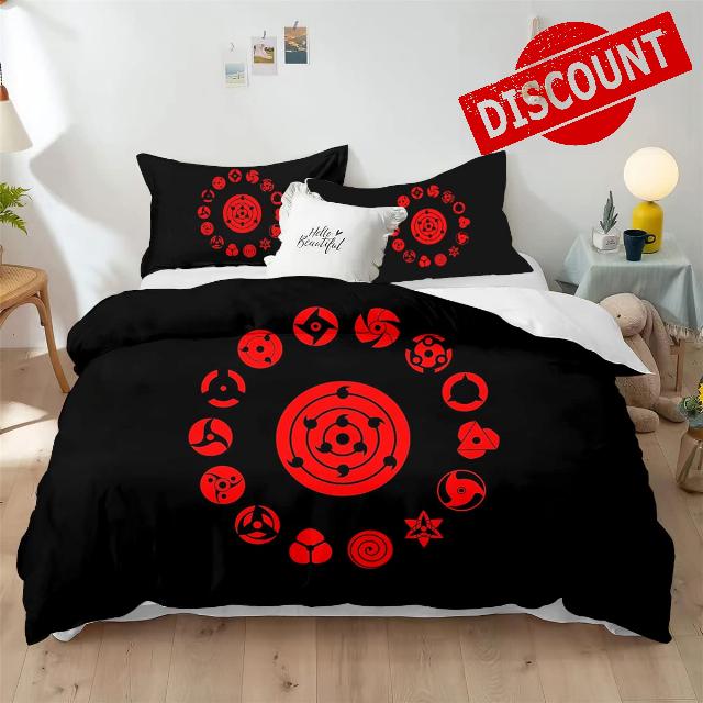 ONSBON Japanese Anime Duvet Cover Set 3D Printed Bedding Set Microfiber Comforter Cover 3PCS Cartoon Quilt Cover Sets