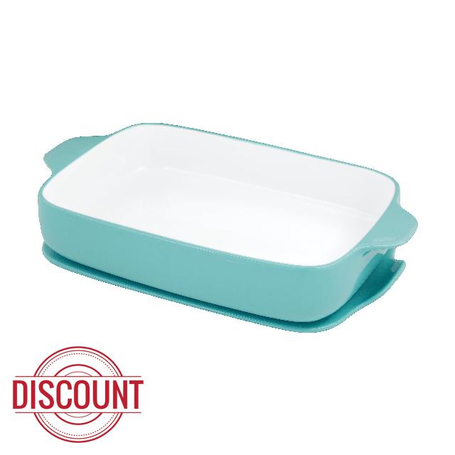 KitchenAid Vitrified Stoneware Rectangular Baker with Lid/Trivet