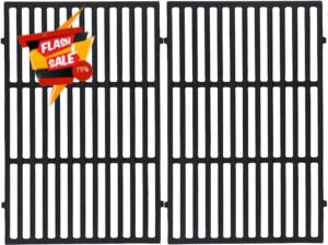 19.5 Inch 7524 Grate Replacement for Weber Genesis 300 Series Grill Parts Genesis E-310 E-320 E-330 S-310 S-320 S-330 EP-310 EP-320 EP-330 Weber Grate Grill Accessories Cast Iron Cooking Grate 2 Pcs