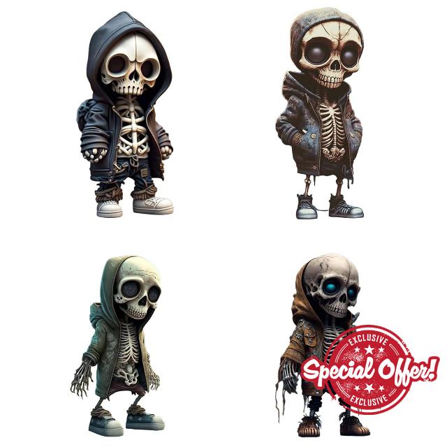 4Pcs Skeleton Figurines