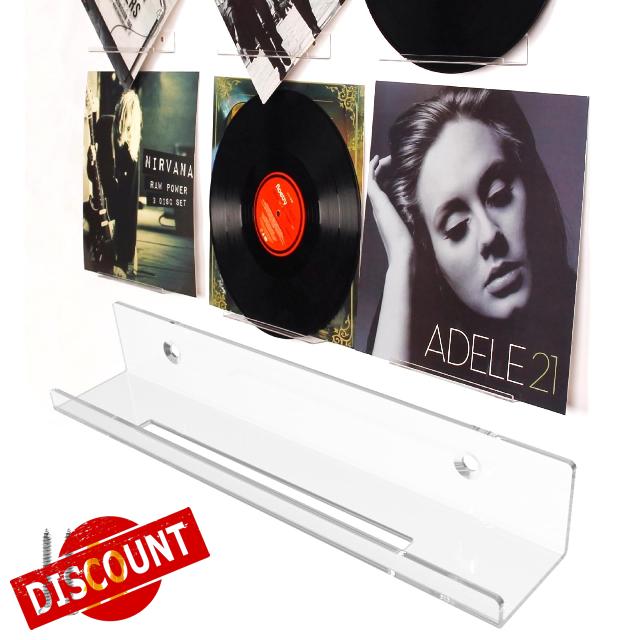 BiJun Vinyl Record Shelf Wall Mount