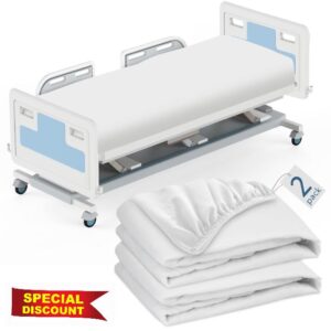 2 Pack Hospital Bed Sheets 36" x 80" x 9"