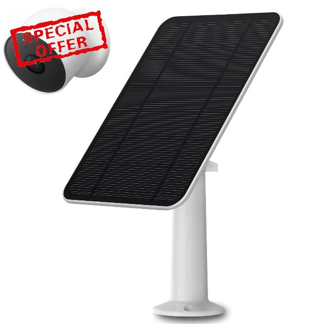 Solar Panel Compatible with Google Nest Cam Outdoor or Indoor(Battery)-2nd Generation