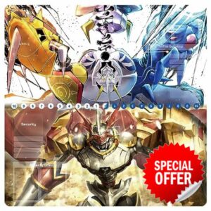 sabermaster DTCG playmat for Digimon Playmat 2 Player Duel Mat Gaming Competition Pad Mat Card Binder Deck 60 * 60CM 23.6x23.6in (3)
