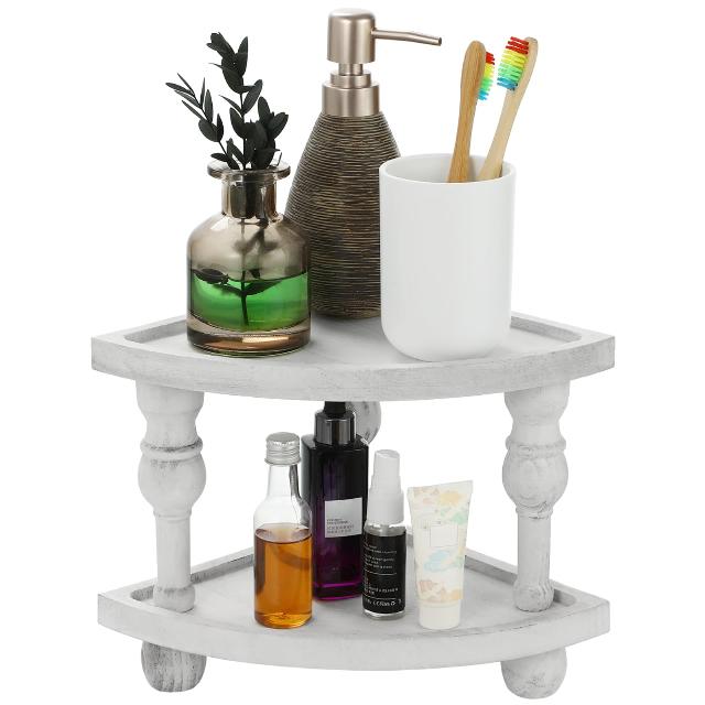 Wood Corner Counter Shelf